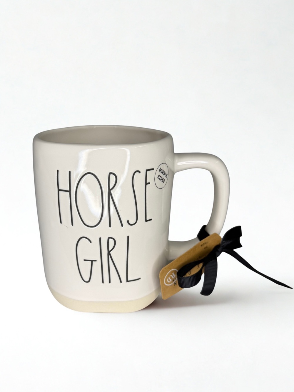 Rae Dunn Cream Mug with Black Lettering - "HORSE GIRL" - Picture 2 of 2